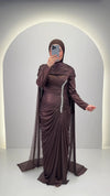 Robe de soirée Velina Marron