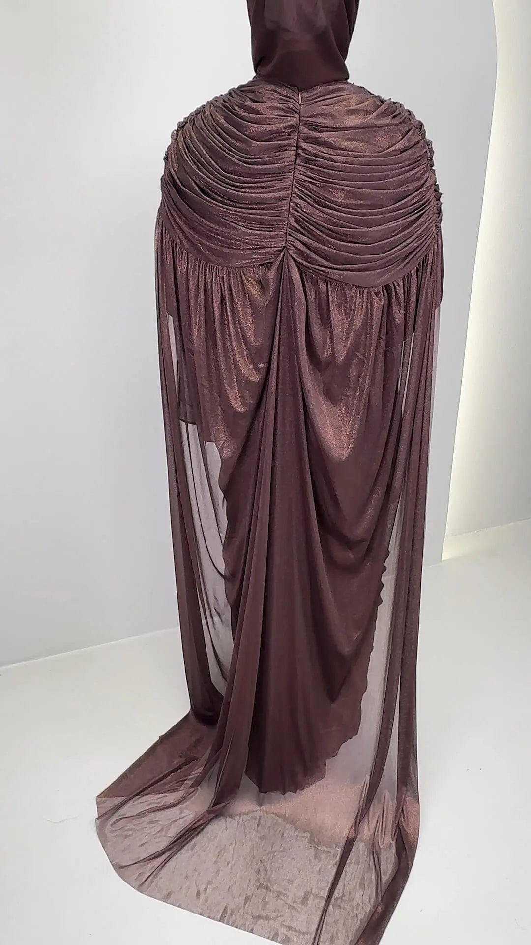 Robe de soirée Velina Marron