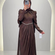 Robe de soirée Nefa Marron