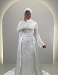 Robe de mariée Azmia avec Hijab
