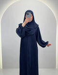Hifaya Abaya Set with Khimar Dark Blue