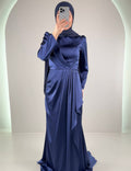 Valeri Robe de Soirée Bleu Foncé
