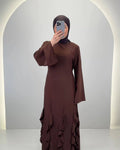 Robe de soirée Diya Marron 01