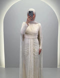Robe de soirée Nirama crème