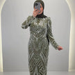 Robe de soirée Huda verte