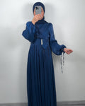 Leyna robe de soirée bleu foncé