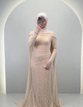 Robe de soirée Liora Beige