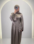 Robe de soirée Meslia Taupe