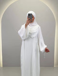 Ensemble Abaya Misa avec Khimar blanc