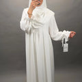 Mila Abaya Seti Khimar ile Beyaz