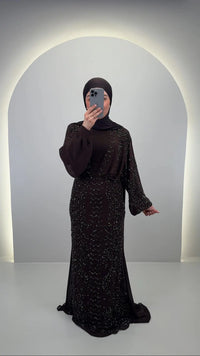 Robe de soirée Minara Marron