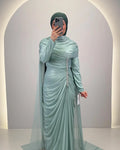 Robe de soirée Velina menthe