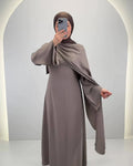 Robe de soirée Zera Taupe