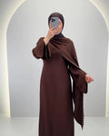 Robe de soirée Zera Marron