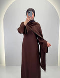 Robe de soirée Zera Marron