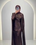Robe de soirée Emira marron