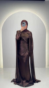 Robe de soirée Emira marron