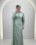 Robe de soirée Asell Menthe
