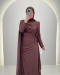 Robe de soirée Nila Marron