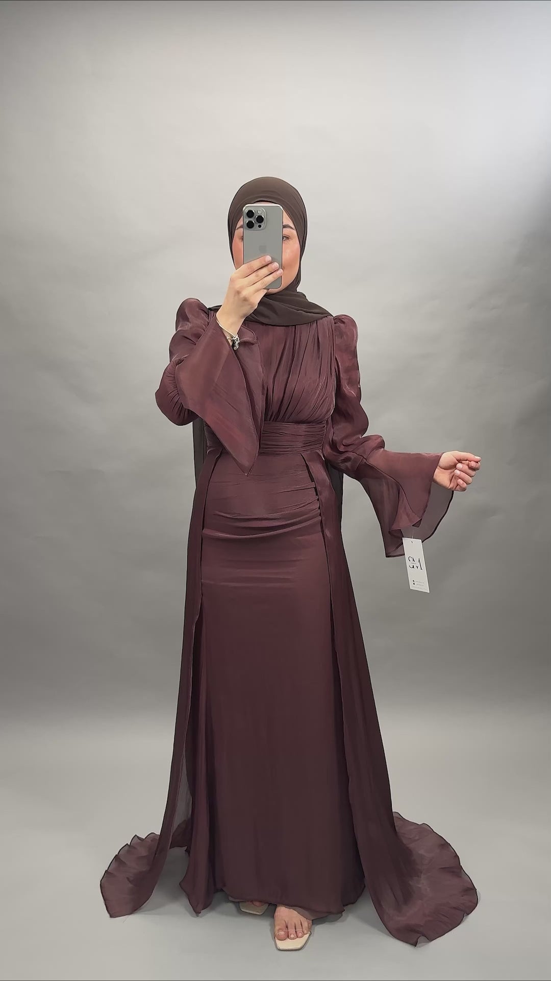 Melek evening dress brown