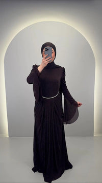 Robe de soirée Sana Marron