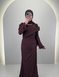 Sanya Robe de soirée marron