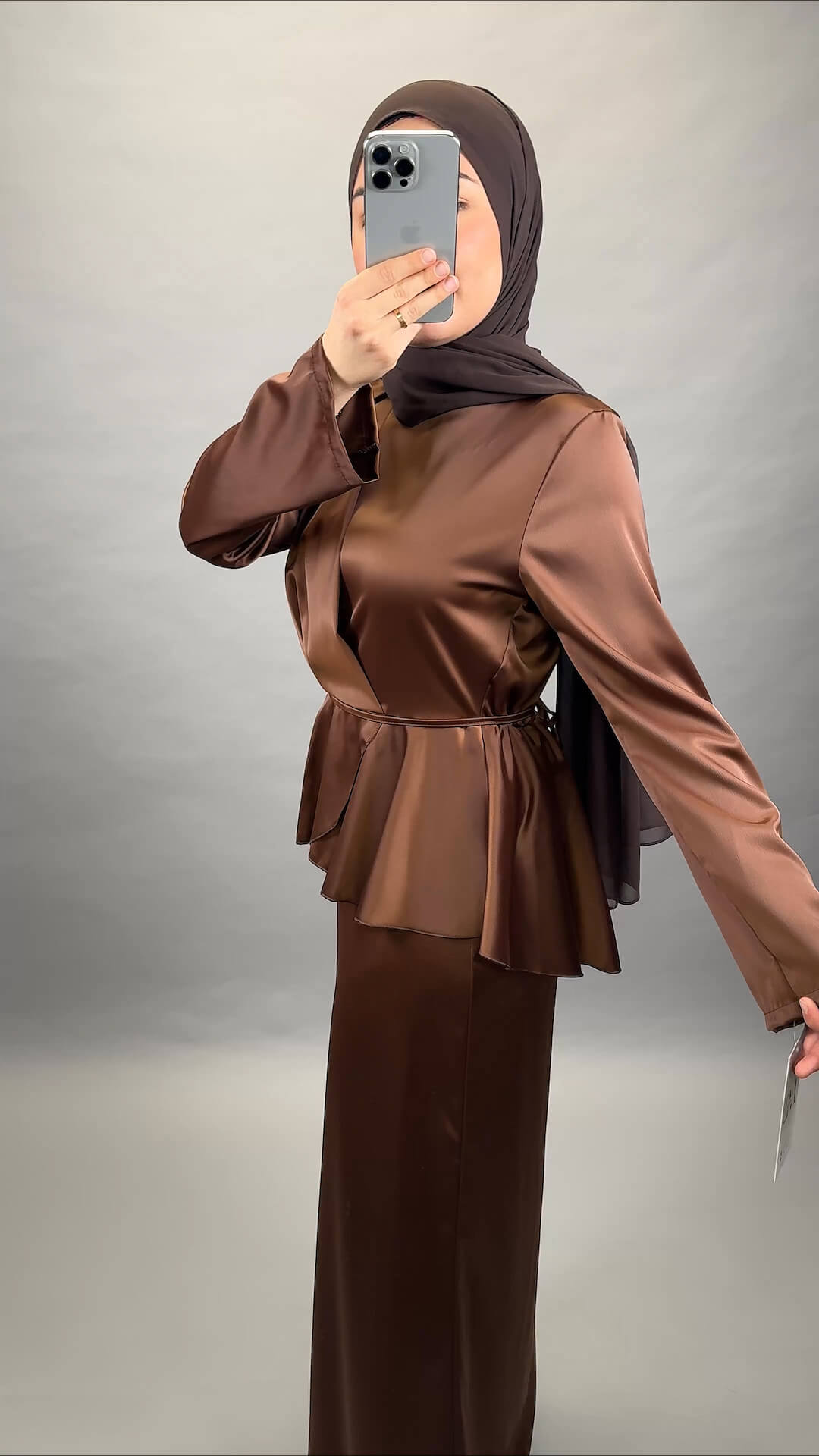 Siana robe de soirée marron