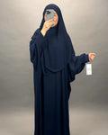 Sila Abaya Set Khimar bleu foncé