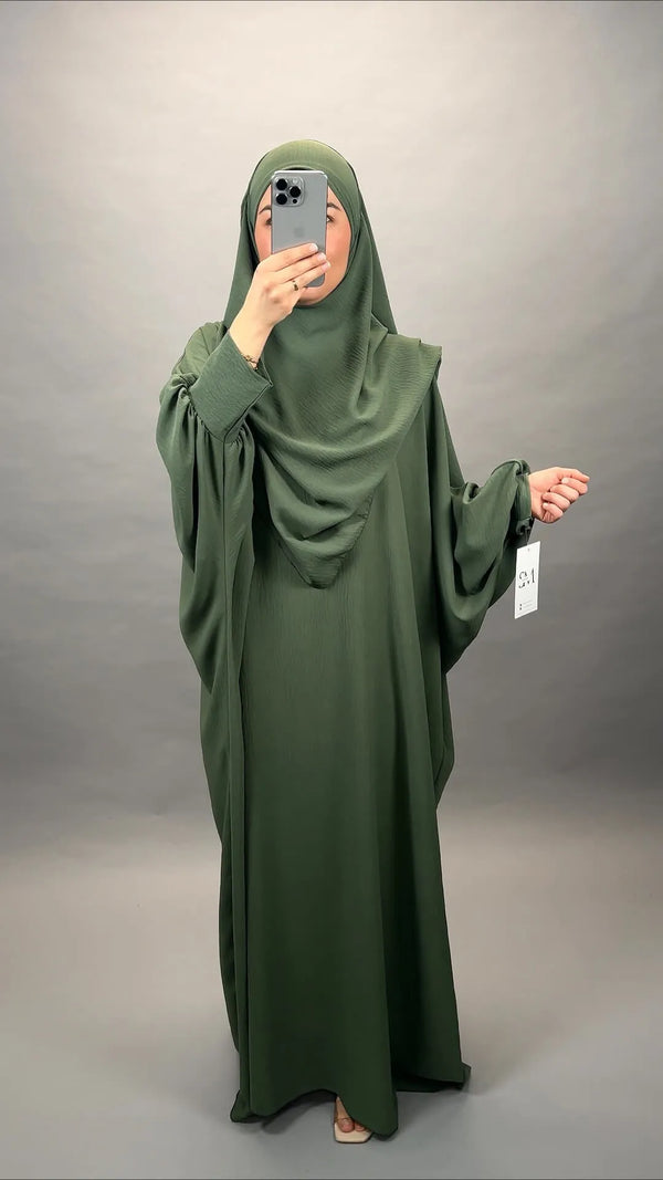 Sila Abaya Set mit Khimar Khaki - Semode