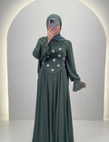 Robe de soirée Tisla verte