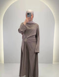 Robe de soirée Arami Taupe