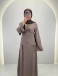 Robe de soirée Aramiel Taupe