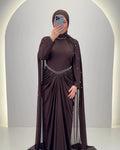 Robe de soirée Tiya Marron