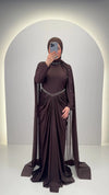 Robe de soirée Tiya Marron