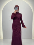 Robe de soirée Tuyana Bordeaux