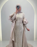 Robe de soirée Tias Beige